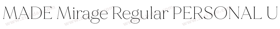 MADE Mirage Regular PERSONAL USE字体转换